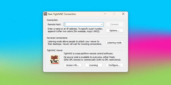 Программы для удалённого доступа к компьютеру: TightVNC