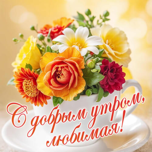 Пожелания с добрым утром женщине картинка