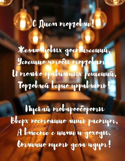 Поздравления с Днем торговли руководителю